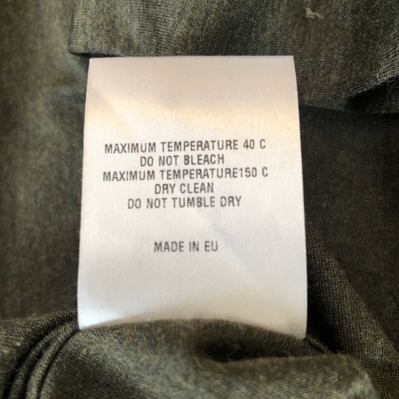 Ede & Ravenscroft Brushed Cotton Olive Green Dress Shirt, Size 15 x 38, with Bag - Picture 7 of 10